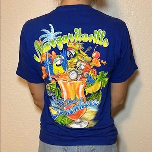 Margaritaville Blue and Yellow Tropical Tee